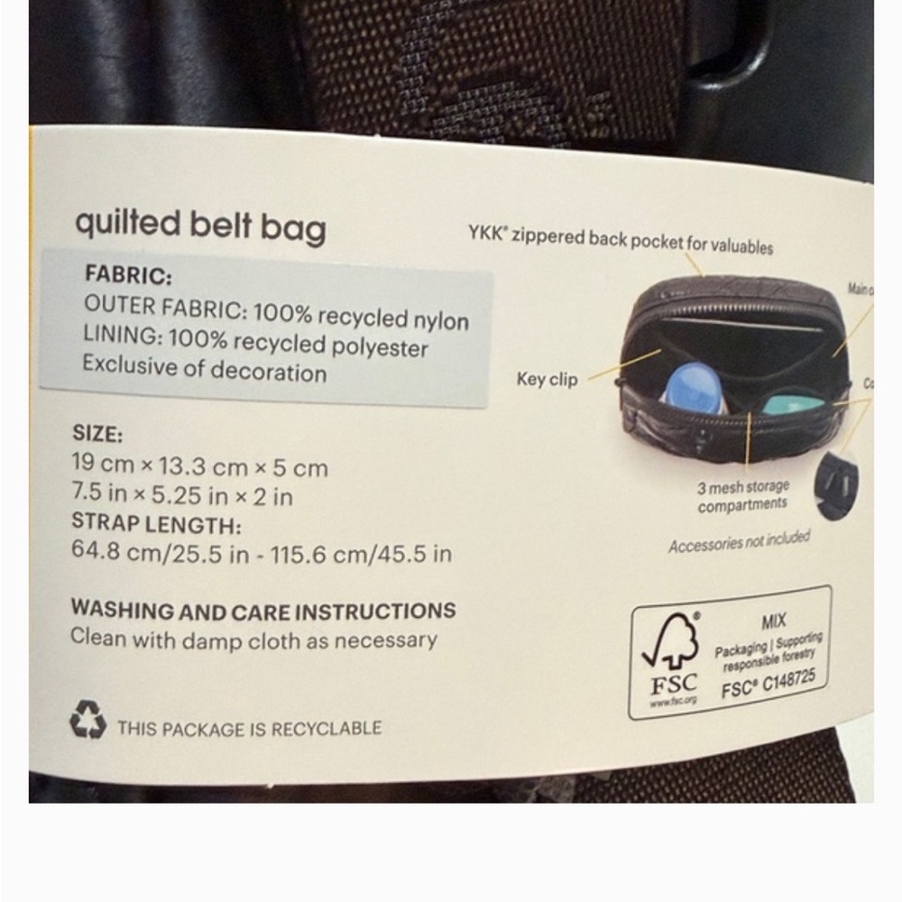 NWT lole quilted belt bag - Picture 3 of 3